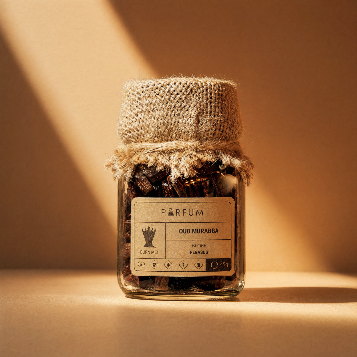 Oud Murabba Pegasus - PARFUM Burn Me jar, 45g