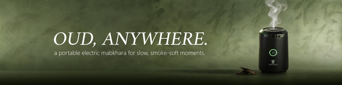 Oud, anywhere. Portable electric mabkhara by parfum.ae