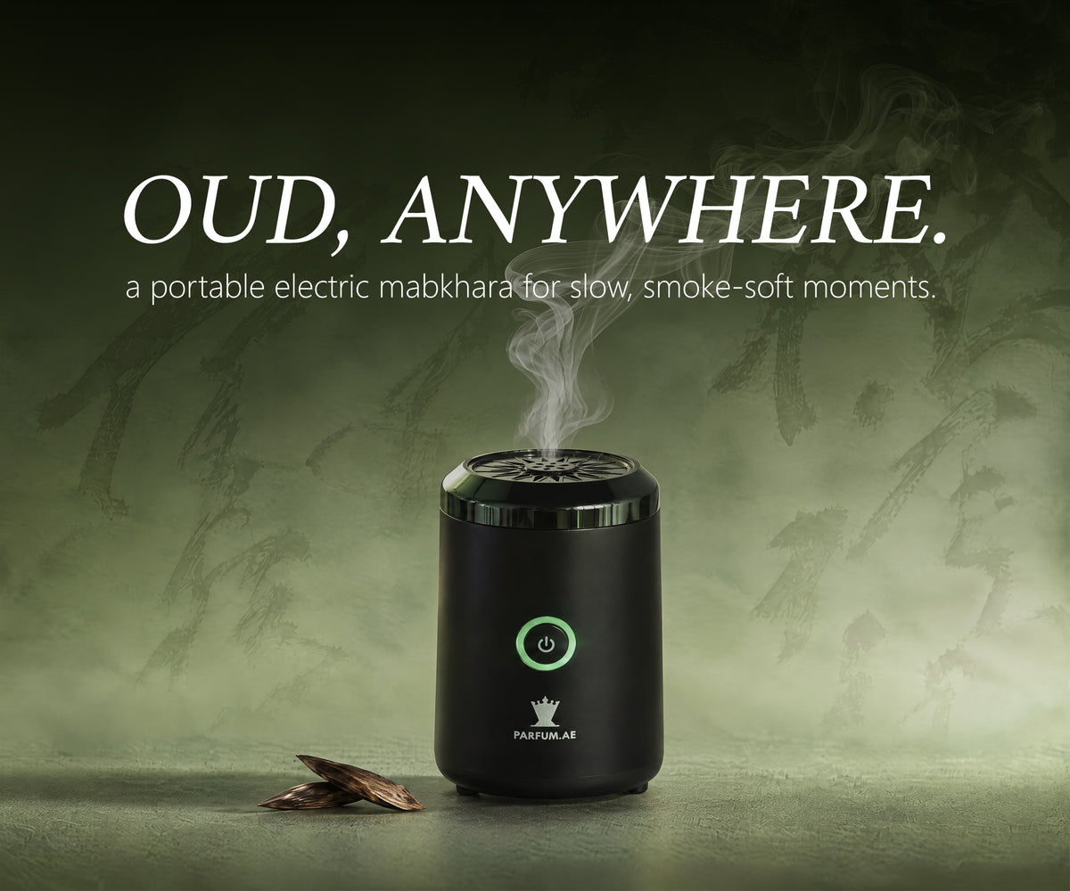 Oud, anywhere. Portable electric mabkhara by parfum.ae