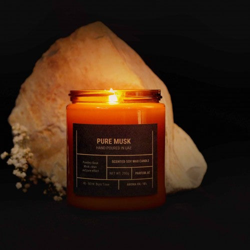 Pure Musk Scented Soy Wax Candle